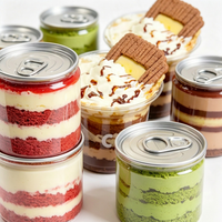Bouteilles en plastique PET transparentes de qualité alimentaire, faciles à ouvrir, de 100 ml, 200 ml, 250 ml, pour thé au lait, jus, gâteaux et autres boissons