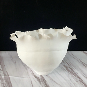 Nordic White Ceramic Flower <b>Vases</b> <b>Unique</b> Modern Chinese Style Glazed and Matt for Home Decor and Office - Product Image 3