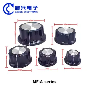 MFA01 MFA02 MFA03 MFA04 MFA05 전위차계 노브 6mm 6.35mm 6.4mm 플라스틱 베이클라이트 노브 블랙