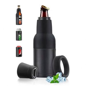 Vacuum Insulated Beer Bottle, <b>Double</b> <b>Wall</b> Stainless Steel Can with Bottle Opener, Thermal Cold Insulation Container for Beers - Product Image 1