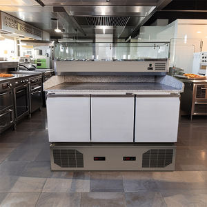 Table de préparation à la pizza professionnelle en acier inoxydable avec plateau en marbre / Congélateur de présentation à la pizza avec refroidissement direct <span class=keywords><strong>Comptoir</strong></span> à pizza <span class=keywords><strong>réfrigéré</strong></span> - Product Image 1