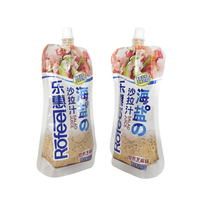 Sac à presser de pâte à sauce au curry miso dans un emballage en plastique personnalisé pochette de recharge debout pour sauce wasabi sauce à salade jus de fruit avec bec verseur