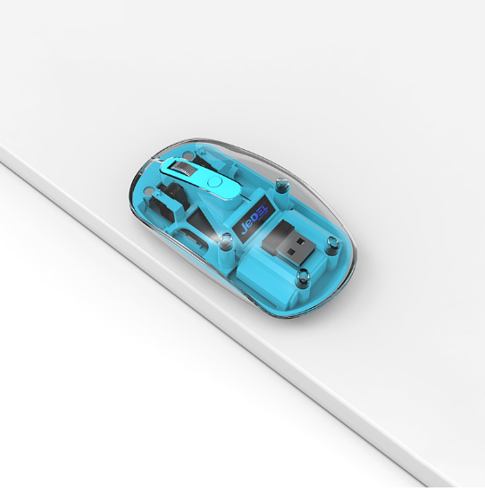 Transparent Cute Office Wireless Mouse 5 Million Rechargeable Mouse 2.4G Wireless Mobile Office Mouse Suitable for PC Laptops