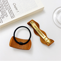 Pinces à cheveux en forme de vague Simple, 1 pièce, accessoires pour cheveux, chouchous, Barrette en bois de canard, Clips pour femmes