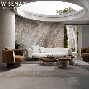 विसमैक्स फर्नीचर लक्ज़री कपड़े सोफे आधुनिक फर्नीचर मॉड्यूलर एल आकार के सोफे घर विला के लिए ठोस लकड़ी के सोफे सेट - Product Image 2