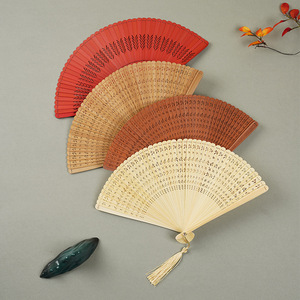 Éventail pliant artisanal en bambou, style chinois et espagnol, avec pompon, ajouré vintage, pour <span class=keywords><strong>homme</strong></span> et femme, idéal pour les fêtes et la décoration - Product Image 2