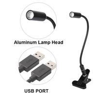 Mini lampe LED à variateur Flexible, interrupteur d'alimentation à commande tactile, veilleuse de bureau, lampe de lecture avec Clip