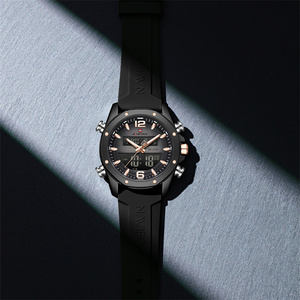 Montre pour homme NAVIFORCE 9264 à quartz avec affichage double heure, montre-bracelet numérique en alliage, <span class=keywords><strong>chronomètre</strong></span> de sport - Product Image 5