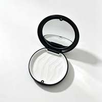 Boîte de rangement magnétique ronde en plastique pour aligneurs dentaires avec miroir, personnalisable avec logo, pour l'hygiène buccale (vente en gros)