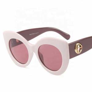 Lunettes de soleil rondes pour femme, style vintage, avec logo personnalisé, monture léopard, protection UV400, œil de chat, collection 2021, vente chaude - Product Image 5