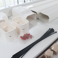 Couverture de tuyauterie pour climatiseur split, PVC ABS HL75 à HL160, résistante aux UV, conforme ROHS, pour installation résidentielle