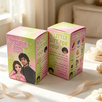 Bandes adhésives personnalisées avec logo en relief pour emballage mystère de boîtes surprise en carton écologique et durable pour cadeaux jouets