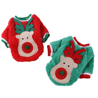 Ropa de lana Coral para perros y gatos, ropa de Año Nuevo, para Navidad, Otoño e Invierno