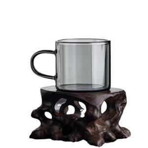 Taza de té de vidrio resistente al calor, taza individual con asa, color sólido, para té de la tarde, regalo para adultos - Product Image 3