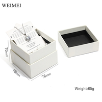 WEIMEI boîte de papier blanche personnalisée de qualité supérieure bague collier pochette à bijoux petit sac en velours et boîte à bijoux