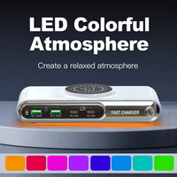 Stasiun Pengisian Daya Nirkabel 72W 550W 6 in 1 USB PD 45W 45W Multi Port GaN Pengisi Daya Cepat dengan Lampu LED untuk Ponsel Tablet Laptop