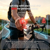 Anillo Inteligente de Acero Inoxidable con Control Remoto de Botón Físico, Micrófonos y Bajo Consumo de Energía para Smartphone, Historial de Navegación