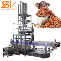 Planta de Producción de Alimentos para Perros, Extrusora de Alimentos para Cachorros, de Alta Eficiencia, Automática, Controlada por PLC, Accionada por Motor de Engranajes, de 1 Tonelada