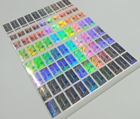 Autocollants adhésifs holographiques à effet de sécurité, impression personnalisée, étiquettes holographiques en PET imperméables, logo laser pour bougies