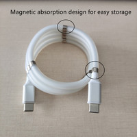 Câble de charge rapide Type-C magnétique à enroulement automatique, conducteur en cuivre pur, blindage tressé, certifié CE, pour ordinateur - Vente en gros usine