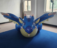BeiLe Taille Personnalisée Couleur PVC Bleu Dragon Gonflable. gonflable Dragon Fille Poupée avec Sph.adversting Équipement Dragon Poupée