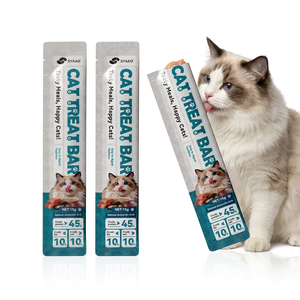 OEM ODM Snacks para Gatos, Barritas de Comida Húmeda Cremosa, Personalización, Suministros al por Mayor, Tiras de Atún, Pollo y Salmón de 15g, Golosinas para Gatos - Product Image 1