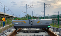 Robot d'inspection ferroviaire RIIS 1005, contrôle autonome/manuel, protection IP55, vitesse 5-15 km/h, autonomie de la batterie 4h, pour la détection des défauts sur les voies ferrées