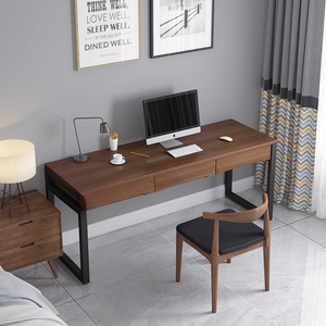 Bắc Âu rắn bàn gỗ Kệ sách kết hợp với ngăn kéo nhà văn phòng máy tính bàn phòng ngủ tường nghiêng sinh viên nghiên cứu bảng - Product Image 1