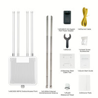 HW1800L 1800M Punto de Acceso WiFi 6 para Exteriores de Doble Banda Empresarial, Resistente al Agua IP67, 1800Mbps Wave2 MU-MIMO, Modo Repetidor 4G/5G