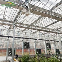 Système hydroponique polyvalent en métal écologique, serre couverte de verre, ensemble complet pour la culture de légumes agricoles