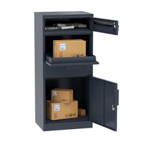 Boîte à colis extérieure à 3 niveaux, étanche, autoportante, boîte aux lettres intelligente, durable, en acier galvanisé, avec serrure