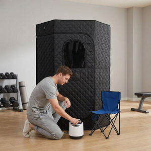 Sauna vapeur électrique portable pour une personne, installation facile, pour la relaxation du corps entier à domicile - Product Image 2