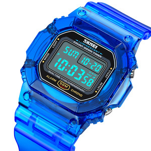 Skmei 1999 original reloj <span class=keywords><strong>LE</strong></span> light montre électronique 50m chronographe analogique led numérique transparent montres de sport pour hommes - Product Image 3