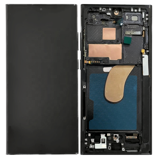 High Quality 1:1 OLED Touch Digitizer Assembly S23 Ultra Replacement Screen WithFrame Mobile Phone 6.8" 1 Year Warranty