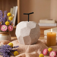 Décoration de table personnalisée en résine Polystone au design moderne, figurines de fruits en sable, poire et pomme origami, pour vente en gros