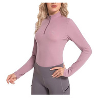 Camiseta de Manga Larga para Mujer, Suéter de Alta Gama para Equitación