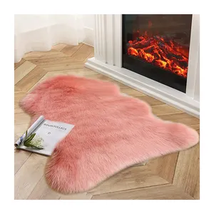 High Class Super Soft Luxury Faux Fox Fur Sheepskin Rug Nordic Style Rug Carpet Fluffy Tapete Alfombras