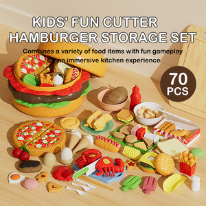 Juguetes de Fieltro de Comida Rápida Personalizados: Pan de Pizza, Plástico, <span class=keywords><strong>Happy</strong></span> Meal, Hamburguesa de Plástico, Set de Cortar Comida para Niños, Venta al por Mayor - Product Image 2