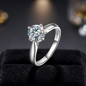Anillo de Plata de Ley 925 con una Sola Piedra en Forma de Corazón, Hermosa Joyería de Moda para Mujer para Bodas, San Valentín y Cumpleaños - Product Image 2