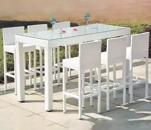 Chaise et table de bar d'extérieur ensemble de tabourets de bar pour patio extérieur