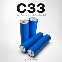 Batterie cylindrique LiFePO4 33140 3,2V 15Ah 48,64Wh Haute densité énergétique Longue durée de vie pour pack de batterie de vélo électrique