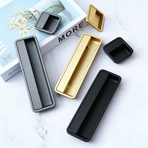 Gold Simple Modern Aluminum Drawer Cabinet with Concealed <strong>Door</strong> Handle <strong>Knobs</strong> Shoe Cabinet Wardrobe with Embedded Invisible Slot - Product Image 1