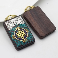 Pendentif en bois de santal Moyamiya, œil bouddhiste, Ganesha, Kalachakra, lotus, huit trigrammes chinois, pour bracelet ou collier