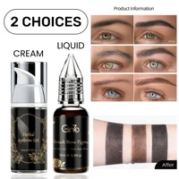 Teinture liquide pour sourcils hybride longue tenue avec logo personnalisé, teinture pour sourcils liquide hybride, teinture pour sourcils marron, crème teintante pour sourcils