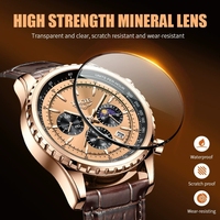 Jam Tangan Pria LIGE 8989 Baru, Merek Ternama, Jam Tangan Mewah Kulit Quartz, Jam Tangan Olahraga Tahan Air, Jam Pria Relogio Masculino