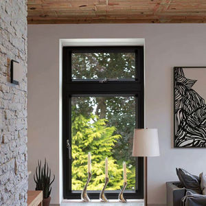 Fenêtre à battant en aluminium aspect bois <span class=keywords><strong>sur</strong></span> <span class=keywords><strong>mesure</strong></span> avec treillis de sécurité et grilles décoratives pour projets architecturaux avec dessins CAO - Product Image 3