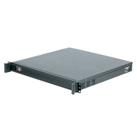 Casing PC Industri Kustomisasi Pemrosesan Chassis 1U dengan Panel Aluminium dan Casing Hitam