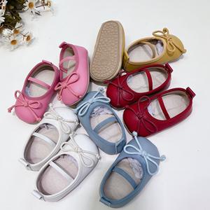 Einfarbige Schleifen-Prinzessinnenschuhe für Babys, Mädchen-Prinzessinnenschuhe, Babyschuhe 0-1 Jahre, Lauflernschuhe für Babys - Product Image 1