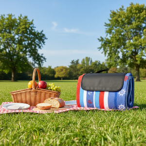 <span class=keywords><strong>Couverture</strong></span> <span class=keywords><strong>de</strong></span> pique-nique imperméable personnalisée avec logo pour l'hiver, le camping, les voyages, l'extérieur, en polaire Sherpa chauffante, portable, taille king - Product Image 3