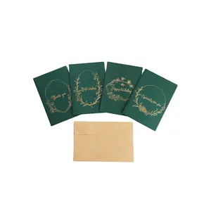 Achat en gros de cartes de vœux de remerciement pour les fêtes en papier recyclé avec impression personnalisée - Product Image 1